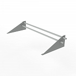 Снегозадержатель трубчатый плоскоовальный 3000мм универсальный 25-1,0-1,5-4 оцинкованная сталь с порошковым покрытием RAL 9006