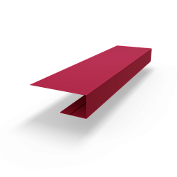 J профиль RAL 3027 оцинкованный c порошковым покрытием 0,45мм