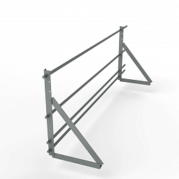 Ограждение кровельное функция снегозадержатель 2000мм универсальный 1200-25-1-2-2 оцинкованная сталь с порошковым покрытием RAL 7005