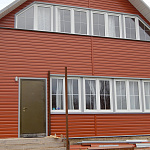 Металлосайдинг Корабельная доска оцинкованный с полимерным покрытием 0,45x265мм  RAL 8004