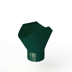 Воронка желоба оцинкованная накладная порошок ф120мм RAL 6005