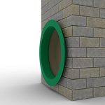 Откос радиусный 1 мм (RAL 6024) c порошковым покрытием