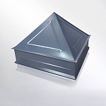 Колпак на столб стандартный оцинкованный с полимерным покрытием до 800мм RAL 9006