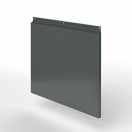 Фасадная металлокассета закрытого типа оцинкованная с порошковым покрытием 0,7x545х1170мм RAL 7043 Транспортный серый B