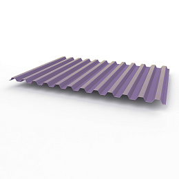 Профнастил С21 0,45х1051мм (RAL 4011) оцинкованный, с полимерным покрытием (полиэстер)