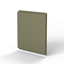 Фасадная металлокассета 795x530 (RAL 7002) открытого типа, с порошковым покрытием 0,7 мм