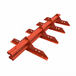 Снегозадержатель трубчатый плоскоовальный 3000мм универсальный 40x20-1,0-1,0-3 оцинкованная сталь с порошковым покрытием RAL 2004