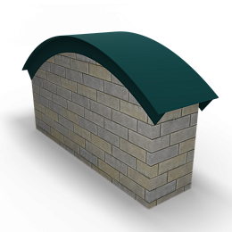 Парапет радиусный 1,2 мм (RAL 6004) полиэстер