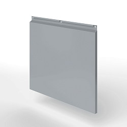 Фасадная металлокассета закрытого типа оцинкованная с порошковым покрытием 0,7x380х370 мм RAL 7045 Телегрей 1