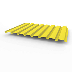 Профнастил С20 - 0,45х1150мм (RAL 1018) оцинкованный, с полимерным покрытием (полиэстер)