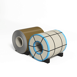 Рулон оцинкованный 0,55х1250мм (RAL 8000) с полимерным покрытием (полиэстер)