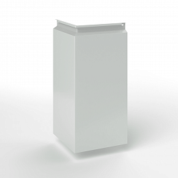 Фасадная металлокассета угловая закрытого типа оцинкованная с порошковым покрытием 1мм RAL 7035