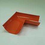 Угол 90 градусов водосточного желоба оцинкованный порошок ф150х400х400мм RAL 8004