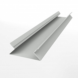 Планка угла внутреннего составная верхняя для металлосайдинга блокхаус оцинкованная  с полимерным покрытием 0,45мм RAL 9003