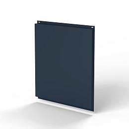 Фасадная металлокассета 1740x1160 (RAL 5008) открытого типа, с порошковым покрытием 0,7 мм