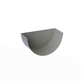 Заглушка желоба водосточного оцинкованная порошок ф120мм RAL 7004