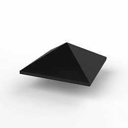 Колпак на столб стандартный оцинкованный с полимерным покрытием до 1200мм RAL 9005