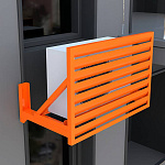 Корзина для кондиционера c широкими горизонтальными ламелями без боковых панелей Тип 4 все цвета RAL