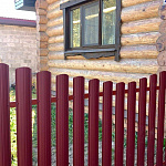 Штакетник полукруглый металлический оцинкованный с полимерным покрытием 0,45х100мм полукруглый фигурный RAL 8017