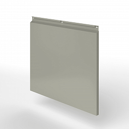 Фасадная металлокассета закрытого типа оцинкованная с порошковым покрытием 0,7x820х370мм RAL 7030 Каменно-серый