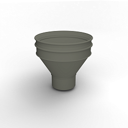 Воронка водосточная ф150х350мм (RAL 7003) водосборная, c порошковым покрытием