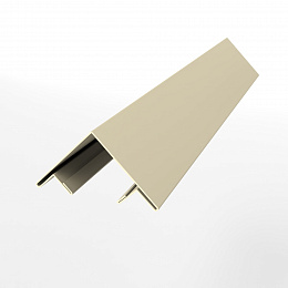 Планка угла внешнего составная верхняя для металлосайдинга блокхаус оцинкованная с порошковым покрытием 0,45мм ширина менее 625 мм RAL 1015