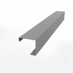 Планка угла внешнего 0,45мм RAL 7004 простая для фальцевой кровли оцинкованная порошок 