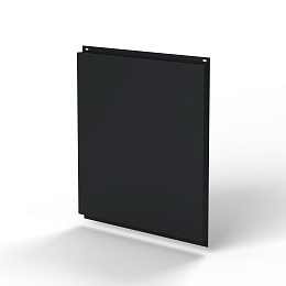 Фасадная металлокассета 1740x530 (RAL 9011) открытого типа, с порошковым покрытием 0,7 мм