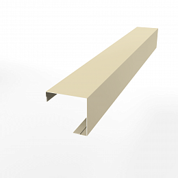 Планка угла внутреннего составная нижняя для металлосайдинга блокхаус оцинкованная с полимерным покрытием 0,45мм RAL 1015