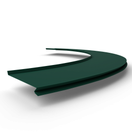 Отлив радиусный 1,2мм RAL 6005 оцинкованный, c порошковым покрытием