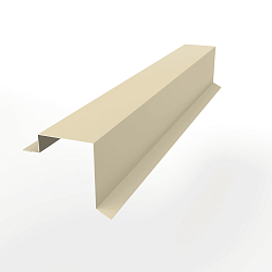 Торцевая планка (RAL 1015) оцинкованная, с порошковым покрытием 0,45 мм (ширина менее 625 мм)