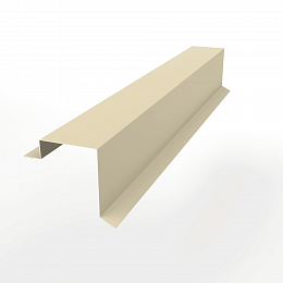 Торцевая планка (RAL 1015) оцинкованная, с порошковым покрытием 0,45 мм (ширина менее 625 мм)