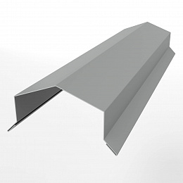 Заборный парапет с капельником угловой оцинкованный с порошковым покрытием 0,45мм RAL 9006