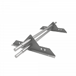 Снегозадержатель трубчатый плоскоовальный 3000мм универсальный 25-1,0-1,5-3 оцинкованная сталь с порошковым покрытием RAL 7047