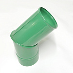 Колено водосточное оцинкованное порошок ф90мм RAL 7031