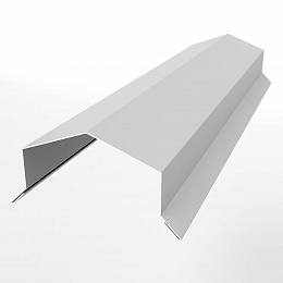 Заборный парапет с капельником угловой оцинкованный с порошковым покрытием 0,45мм RAL 9003