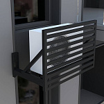 Корзина для кондиционера c горизонтальными ламелями без боковых панелей Тип 4 все цвета RAL