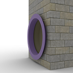 Откос радиусный 0,7 мм (RAL 4011) c порошковым покрытием