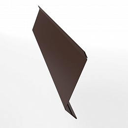 Планка примыкания в штробу для кровли 0,45 мм (RAL 8017) оцинкованная, с порошковым покрытием