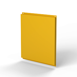 Фасадная металлокассета 1160x1160 (RAL 1032) открытого типа, с порошковым покрытием 0,7 мм