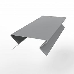 Планка угла внешнего составная 0,45мм RAL 7004 нижняя для фальцевой кровли оцинкованная с порошковым покрытием 