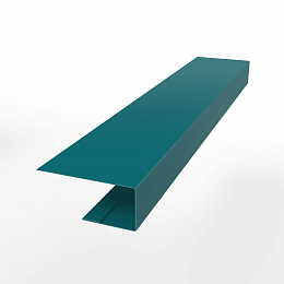 J-Профиль 12мм RAL 5021 оцинкованный с порошковым покрытием 0,45 мм