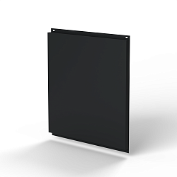 Фасадная металлокассета 1160x1160 (RAL 9017) открытого типа, с порошковым покрытием 0,7 мм