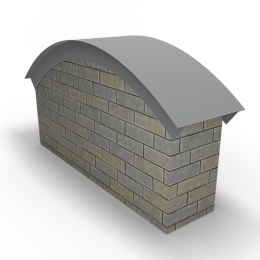 Парапет радиусный 0,45 мм (RAL 7004) полиэстер