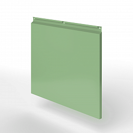 Фасадная металлокассета закрытого типа оцинкованная с порошковым покрытием 0,7x535х535мм RAL 6021 Бледно-зелёный