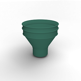 Воронка водосточная ф170х350мм (RAL 6000) водосборная, c порошковым покрытием