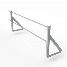 Ограждение кровельное фальц 2000мм 1200-25-1-2-2 холоднокатанная сталь с порошковым покрытием RAL 9006