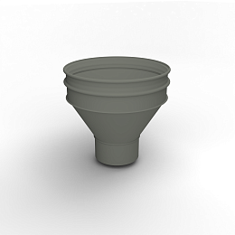 Воронка водосточная ф120х350мм (RAL 7023) водосборная, c порошковым покрытием