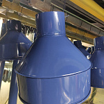 Воронка водосточная ф160х350мм (RAL 5000) водосборная, c порошковым покрытием