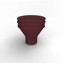 Воронка водосточная ф100х350мм (RAL 3005) водосборная, c порошковым покрытием